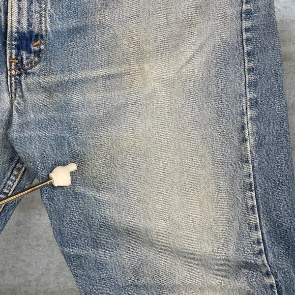 Vintage 90s Levis Jeans 40x30 Regular Straight Leg Fit Medium Wash Orange Tab - Picture 13 of 15